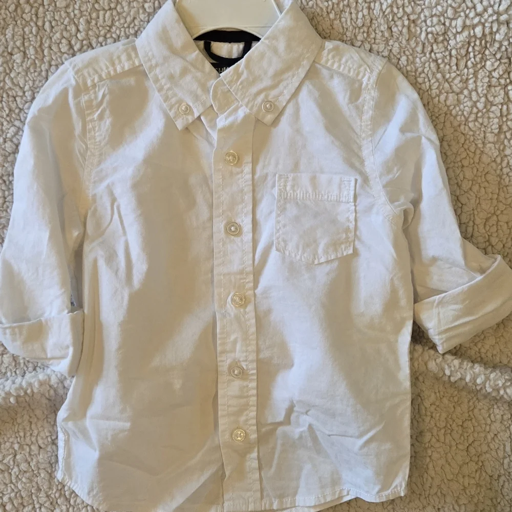 OshKosh B'gosh Boys White Button Down Shirt Size 3t Preppy